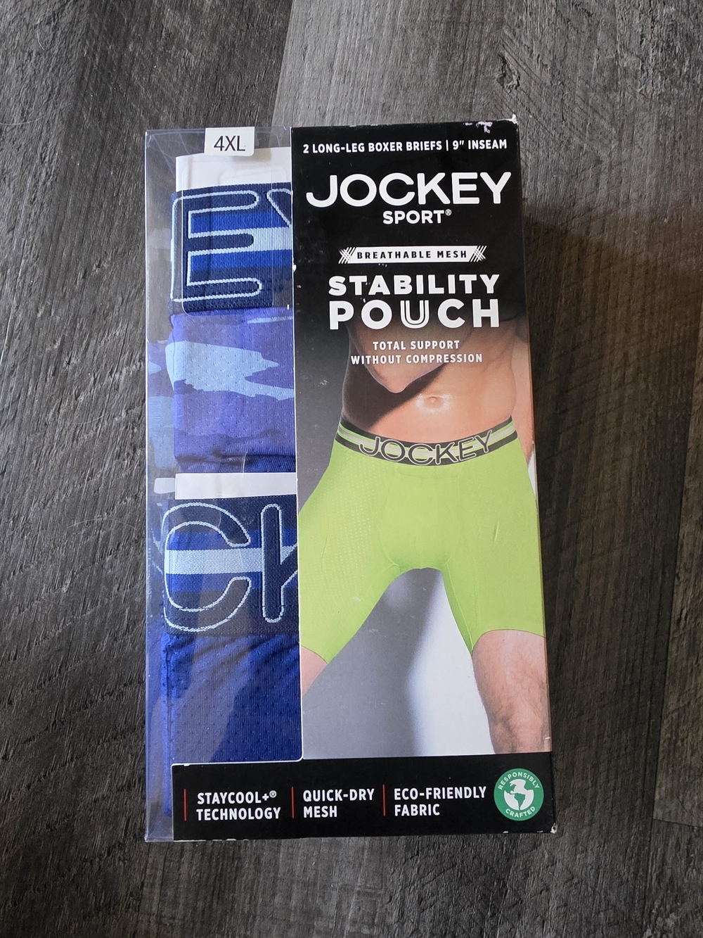Jockey Sport Stability Pouch Boxer Briefs -Blue Camo